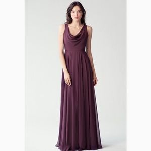 Jenny Yoo floor length dress - burgundy